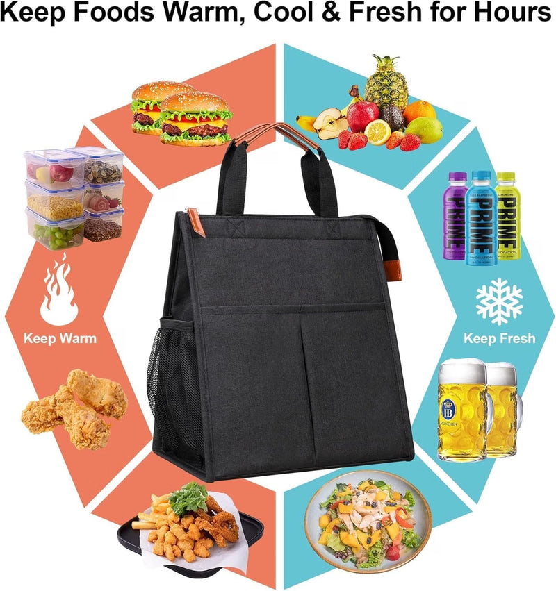 Multi-Purpose Utility Tote Bag with Multiple Pockets & Bottle Holder – Travel, Shopping & Daily Organizer Bag