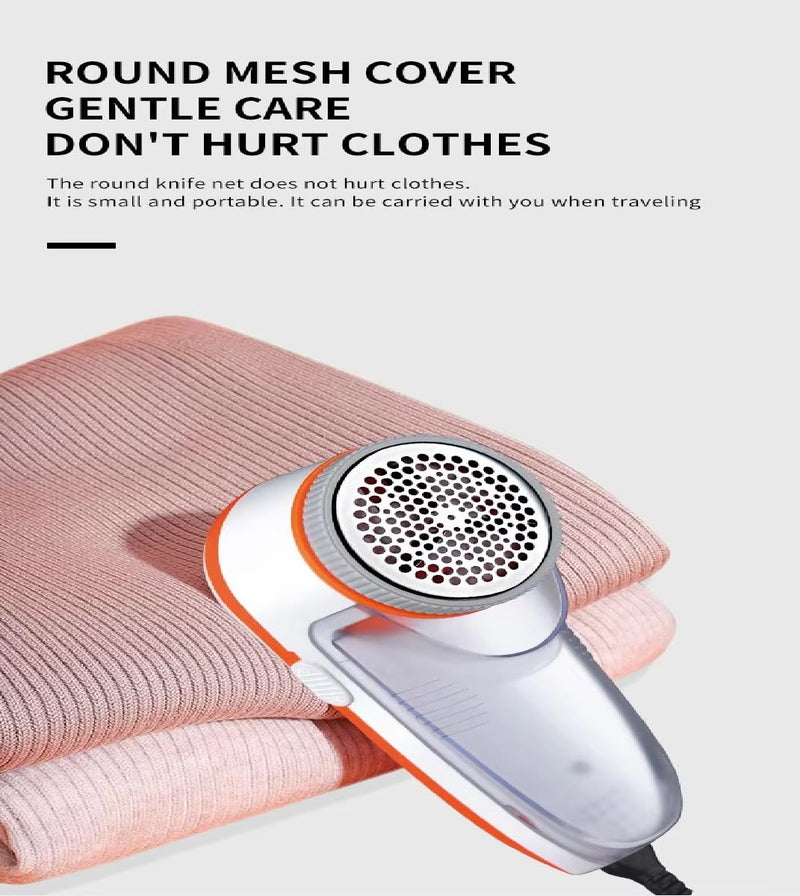 Electric Lint Remover for Clothes | Fabric Shaver for Sweaters, Jackets, Woolen Clothes, Blankets & Sofa | Powerful Lint Removal Machine with Rotary Blades & Transparent Storage Box
