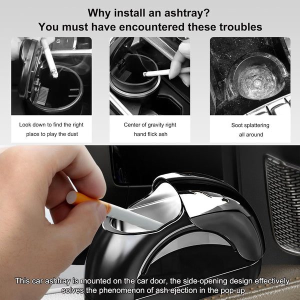 HUPLA Car Mini Ashtray – Portable Cup-Style Ashtray for Car Interior