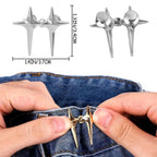 Star Shape Jeans Waist Button – Decorative Adjustable Waist Button for Jeans, Pants & Skirts | Pack of 2