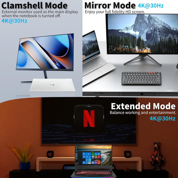 7-in-1 USB-C Hub | 4K HDMI | 100W PD Charging | 2 x USB 3.0 | SD/TF Card Reader | Aluminum Multiport Dock for Laptop, MacBook, Tablet & Mobile