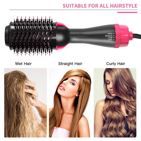 One Step Hot Air Brush | Hair Dryer & Volumizer Styling Brush One Step Hot Air Brush Hair Dryer & Volumizer | 2-in-1 Hair Styling Brush
