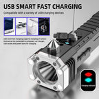 HUPLA Multi-Function Car Emergency Safety Tool | USB Rechargeable LED Light | Window Glass Breaker & Seat Belt Cutter | Vehicle Emergency Rescue Tool