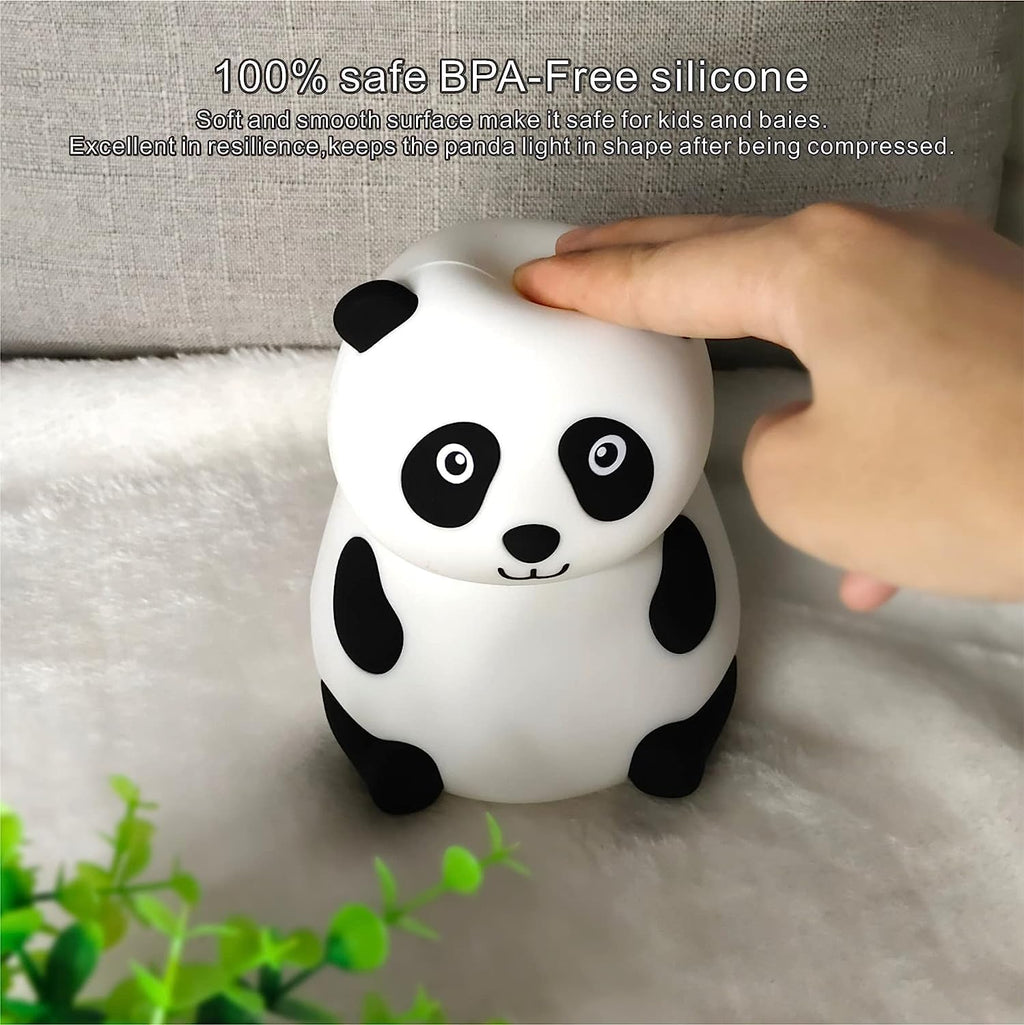HUPLA Cute Panda LED Night Lamp | Soft Warm Bedside Night Light for Kids Room, Bedroom & Nursery