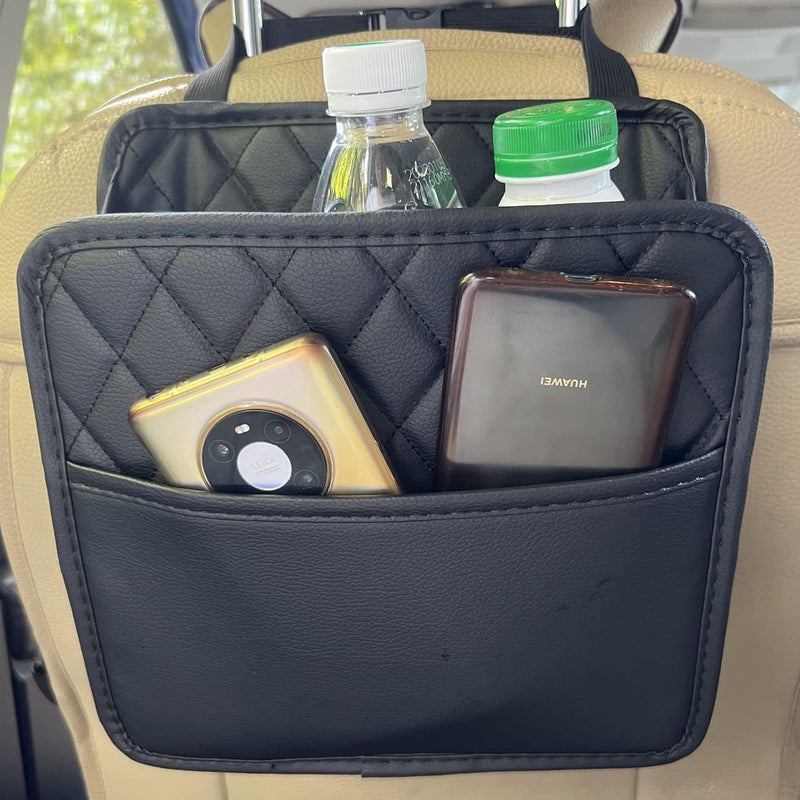 Car Seat Side Organizer & Storage Bag with Bottle Holder and Mobile Pocket