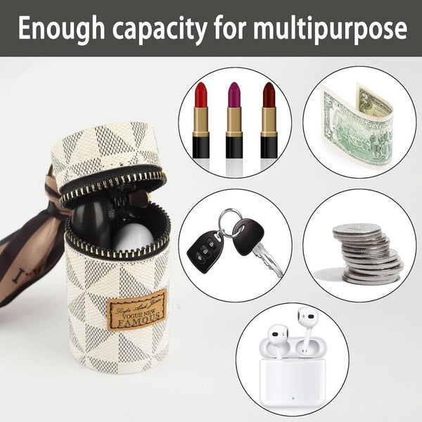 Mini Hanging Zipper Storage Pouch with Keychain – Portable Coin, Earphone & Small Item Organizer | 1 Pc