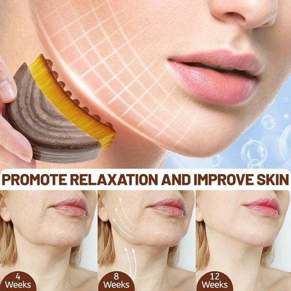 Contour Face Brush for Dry Brushing & Facial Sculpting – Ergonomic Facial Massage & Skincare Brush for Women