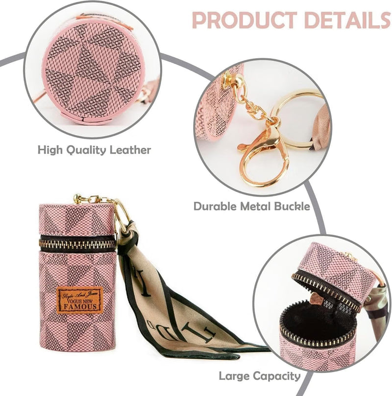 Mini Hanging Zipper Storage Pouch with Keychain – Portable Coin, Earphone & Small Item Organizer | 1 Pc
