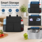 Multi-Purpose Utility Tote Bag with Multiple Pockets & Bottle Holder – Travel, Shopping & Daily Organizer Bag