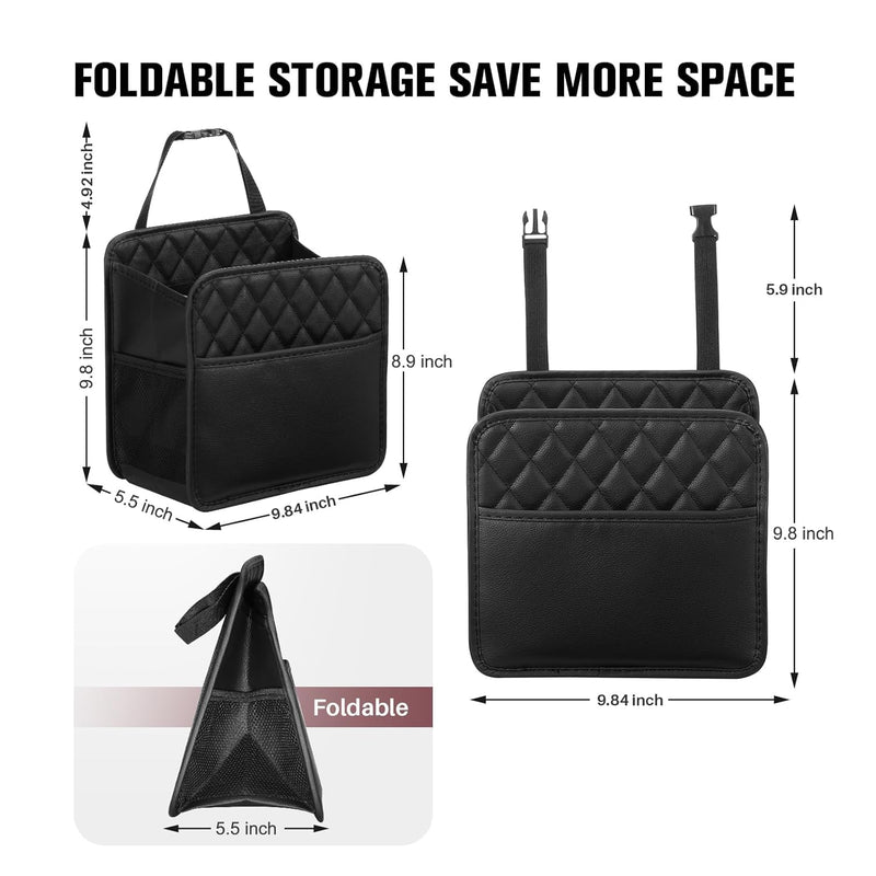 Car Seat Side Organizer & Storage Bag with Bottle Holder and Mobile Pocket