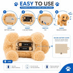 HUPLA Cute Puppy Dog Soft Toy | Fluffy Golden Brown Plush Puppy with Realistic Dog Design, Soft Fur & Decorative Collar | Stuffed Animal Toy for Kids & Gifting – 1 Pc