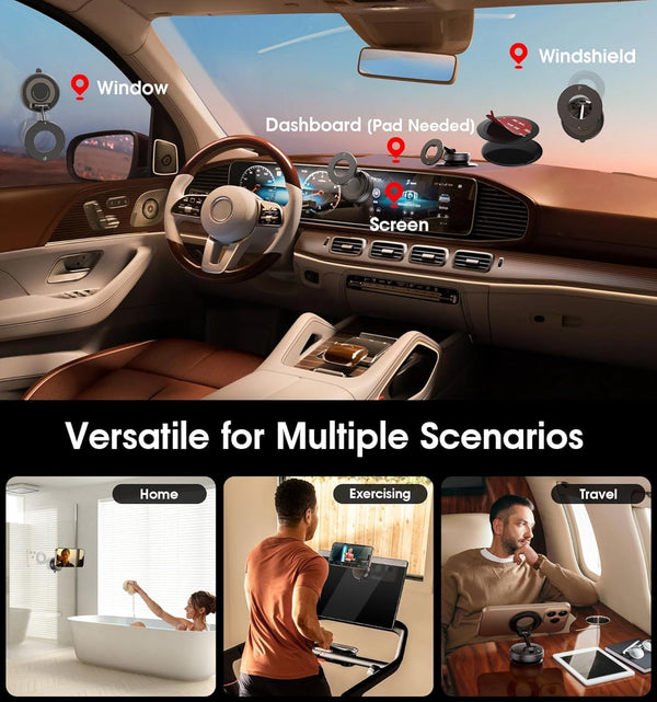 360° Rotating Magnetic Wireless Car Charger & Phone Holder