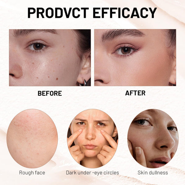 Flawless Foundation Makeup Stick with Brush – 2-in-1 Cream Foundation Stick for Face Makeup & Easy Blending
