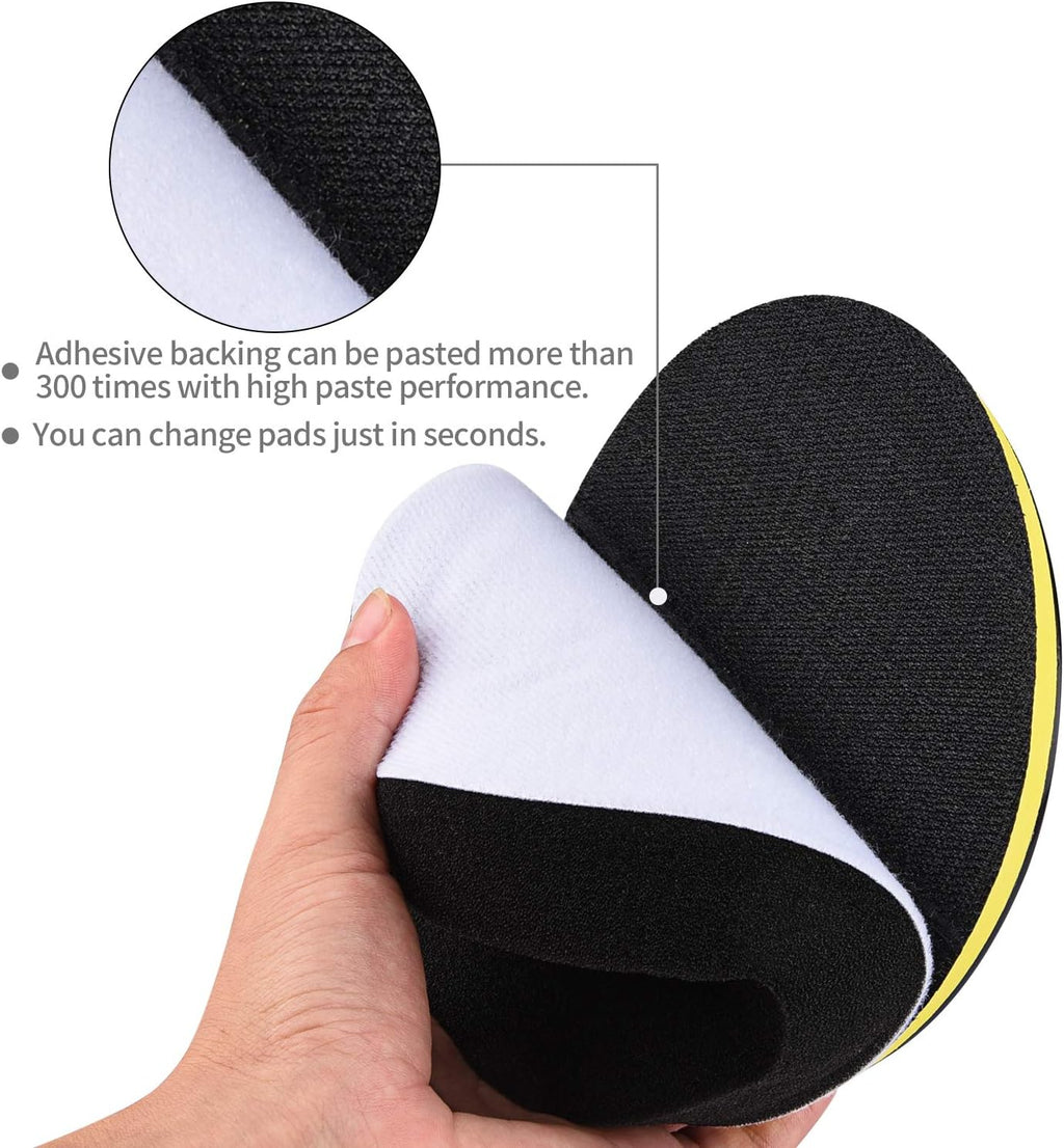 Car Polishing & Buffing Sponge Pads Kit with Drill Backing Plate & Adapter