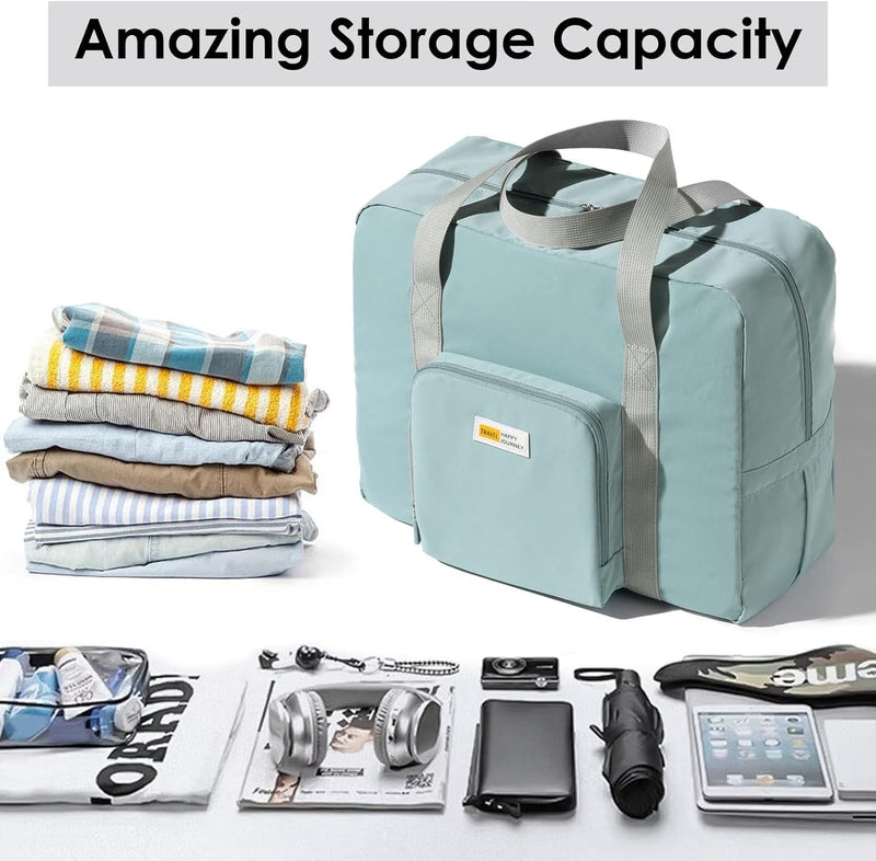 HUPLA Travel Duffle Bag for Women & Men | Lightweight Large Capacity Travel Bag | Foldable Overnight & Weekend Bag | Hand Carry Luggage Bag