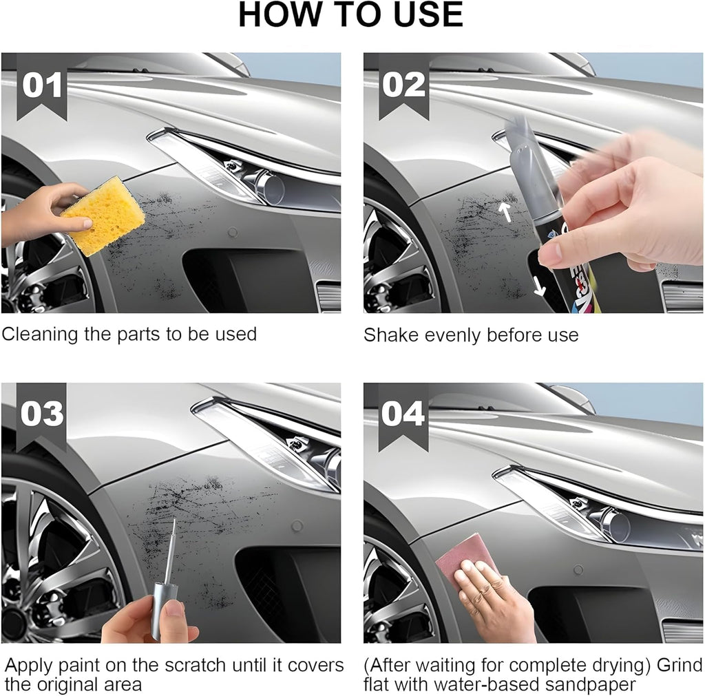 Car Scratch Repair Pen (Silver) – Automotive Paint Touch-Up Applicator for Minor Scratches & Paint Marks