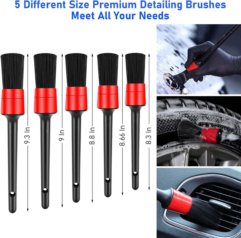 16-Piece Car Detailing Brush & Cleaning Kit – Interior & Exterior Care Set