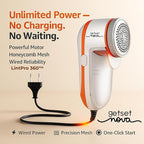 Electric Lint Remover for Clothes | Fabric Shaver for Sweaters, Jackets, Woolen Clothes, Blankets & Sofa | Powerful Lint Removal Machine with Rotary Blades & Transparent Storage Box