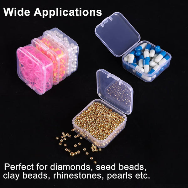 HUPLA Transparent Multipurpose Storage Organizer Box with Lid & Mini Containers | Plastic Compartment Storage Case for Jewellery, Beads, Sewing Accessories & Small Items | Blue Locking Clip