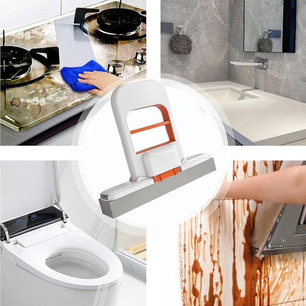 HUPLA Foldable Water Absorbing Cleaning Wiper | Multipurpose Sponge Squeegee for Kitchen, Bathroom & Glass