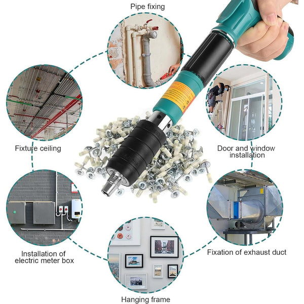 Manual Steel Nail Gun Tool Kit with 20 Nails (Adult Use Only)| Concrete Wall Fastening Tool Manual Steel Nail Gun Tool Kit with 20 Nails | Heavy Duty Concrete Wall Fastening Tool