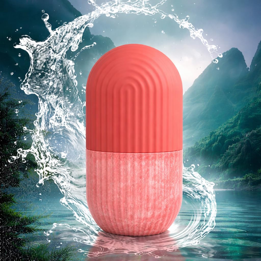 HUPLA Ice Face Roller for Skin Tightening & Glow | Facial Ice Cube Roller for Pores, Acne & Puffiness | Reusable Skincare Tool