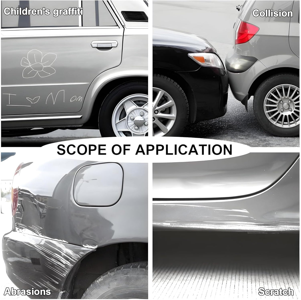 Car Scratch Repair Pen (Silver) – Automotive Paint Touch-Up Applicator for Minor Scratches & Paint Marks