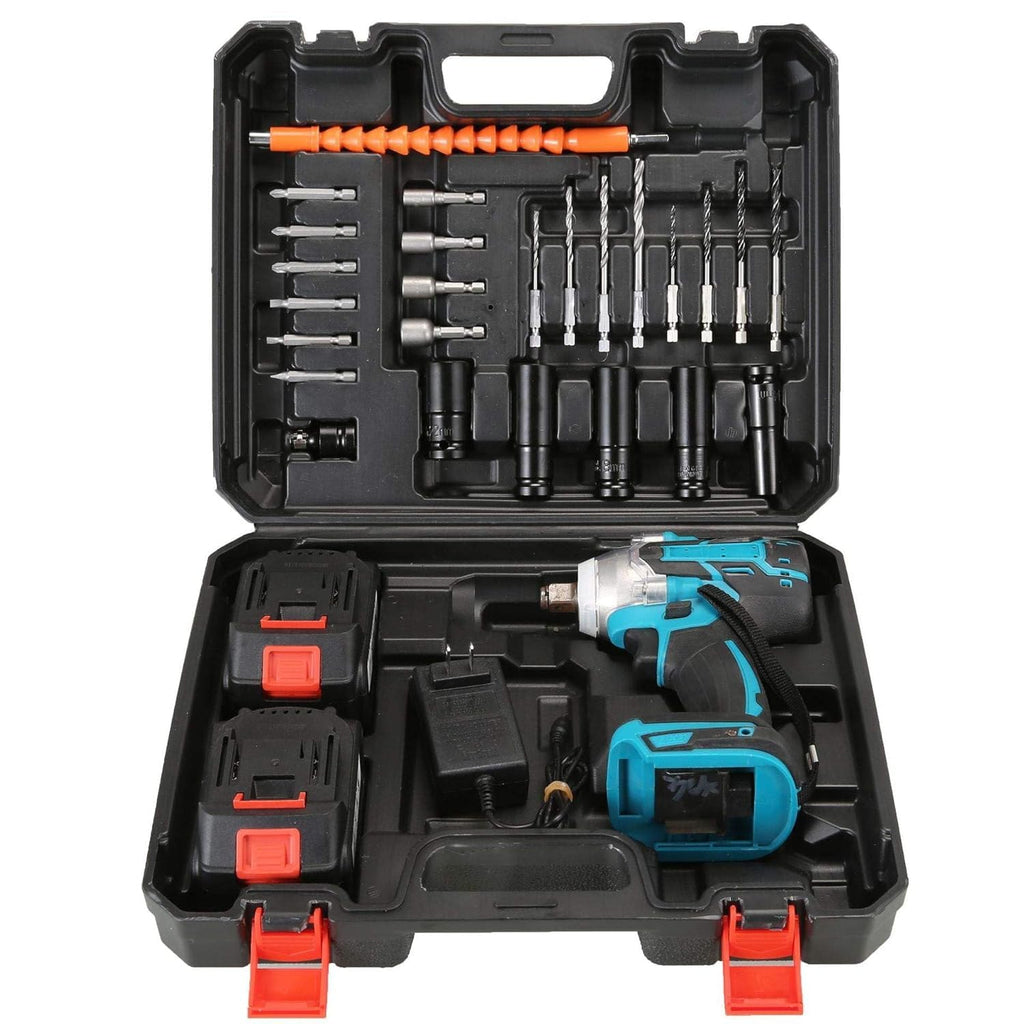 HUPLA 21V Cordless Impact Drill & Screwdriver Set – 4000mAh Li-Ion Battery with Drill Bits, Sockets & Carrying Case