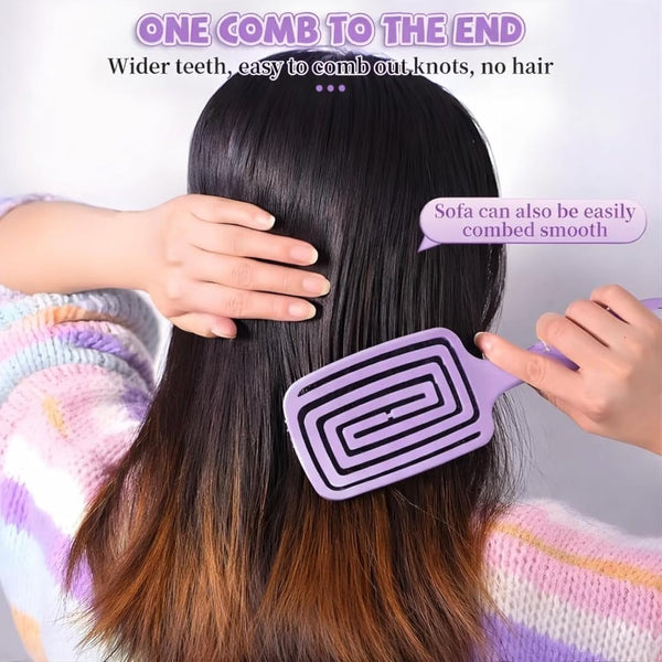 Flexible Detangling Hair Brush for Women & Girls – Gentle Scalp Massage Paddle Comb for Easy Hair Styling & Detangling