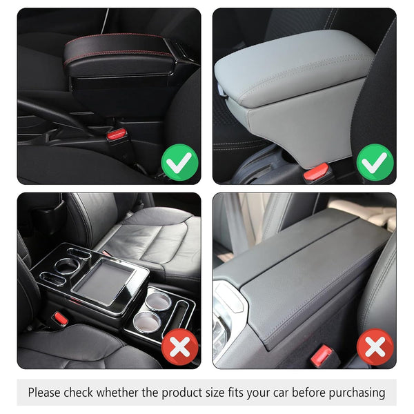 Car Seat Gap Organizer with Cushion Cover – PU Leather Car Storage Box