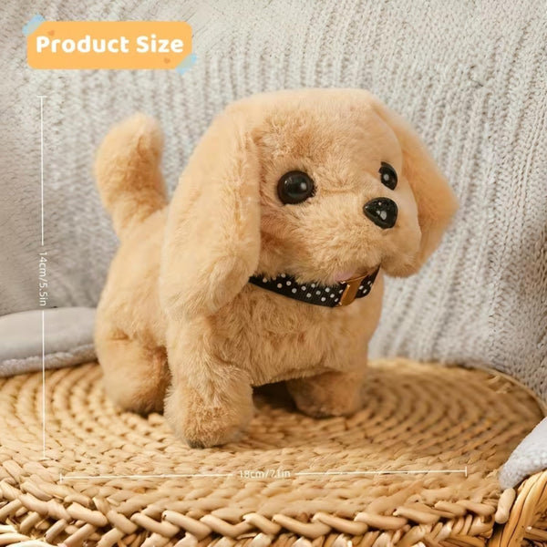 HUPLA Cute Puppy Dog Soft Toy | Fluffy Golden Brown Plush Puppy with Realistic Dog Design, Soft Fur & Decorative Collar | Stuffed Animal Toy for Kids & Gifting – 1 Pc