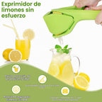 HUPLA Manual Lemon Squeezer with Juice Strainer | Handheld Citrus Juicer Press for Lemon, Lime & Small Citrus Fruits | Easy Grip Kitchen Tool – Green