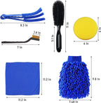 16-Piece Car Detailing Brush & Cleaning Kit – Interior & Exterior Care Set
