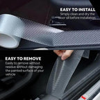 HUPLA Car Door Sill Protector – Carbon Fibre Style Anti-Scratch Guard Strip