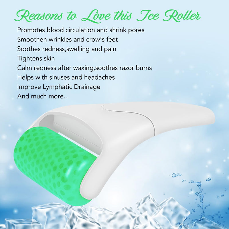 Ice Roller for Face & Skin – Reusable Facial Cooling Roller for Puffiness, Skincare & Refreshing Massage