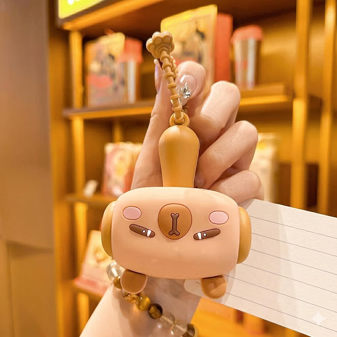 3D Cartoon Animal silicone hammer shape Keychain (Single Piece - Random Design)