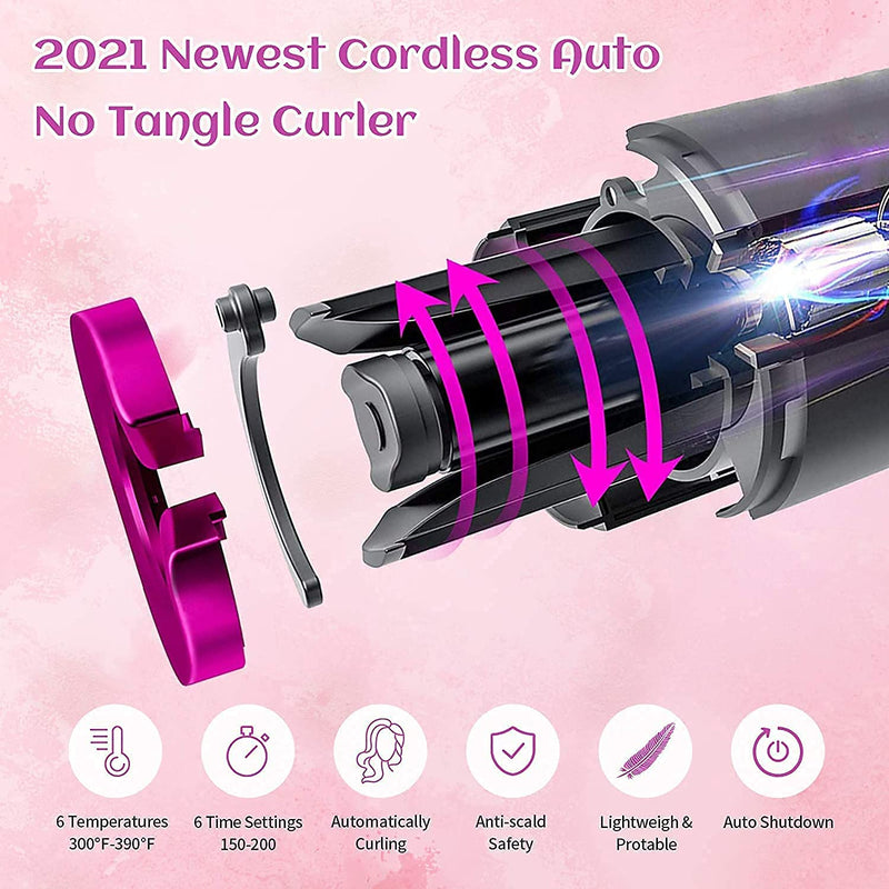 Automatic Hair Curler | LCD Ceramic Auto Curling Iron with Adjustable Temperature Automatic Hair Curler with LCD Display | Ceramic One-Touch Curling Iron