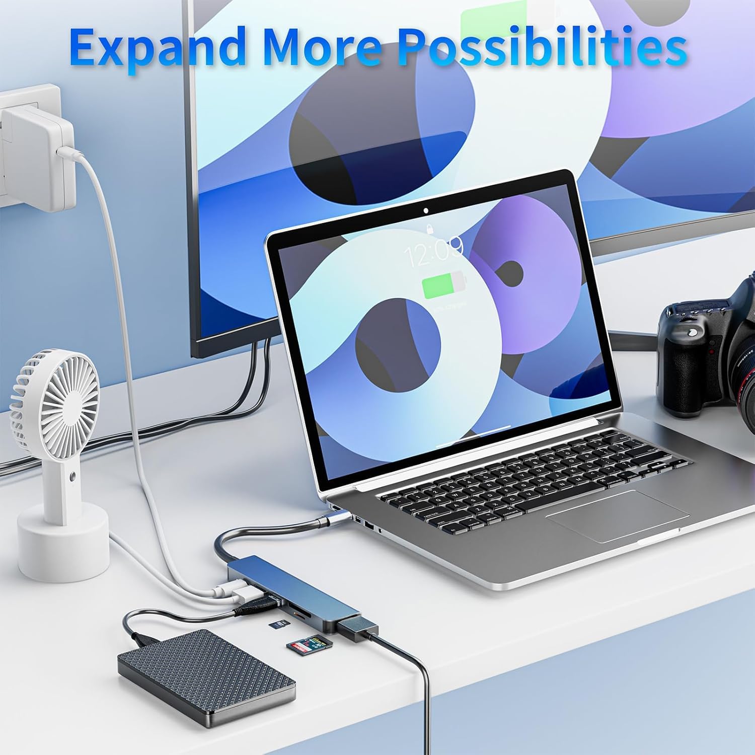 7-in-1 USB-C Hub | 4K HDMI | 100W PD Charging | 2 x USB 3.0 | SD/TF Card Reader | Aluminum Multiport Dock for Laptop, MacBook, Tablet & Mobile