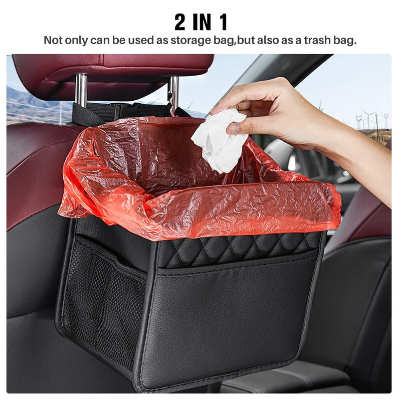Car Seat Side Organizer & Storage Bag with Bottle Holder and Mobile Pocket