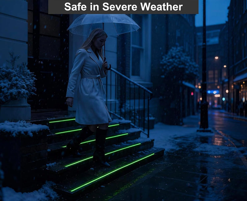 HUPLA Anti-Skid Glow in The Dark Safety Tape | Self-Adhesive Non-Slip Grip Tape for Stairs, Floors & Ramps