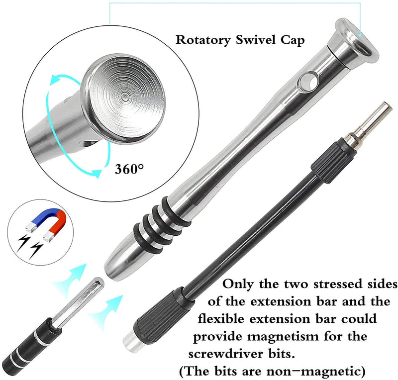 HUPLA 115-in-1 Precision Screwdriver Repair Tool Kit | Magnetic Multi-Bit Screwdriver Set for Mobile, Laptop, Computer, Watch, Camera, Gaming Console & Electronics Repair