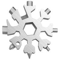 HUPLA Snowflake Multi-Tool Keychain | Compact Multipurpose Pocket Tool with Wrench & Screwdriver Functions