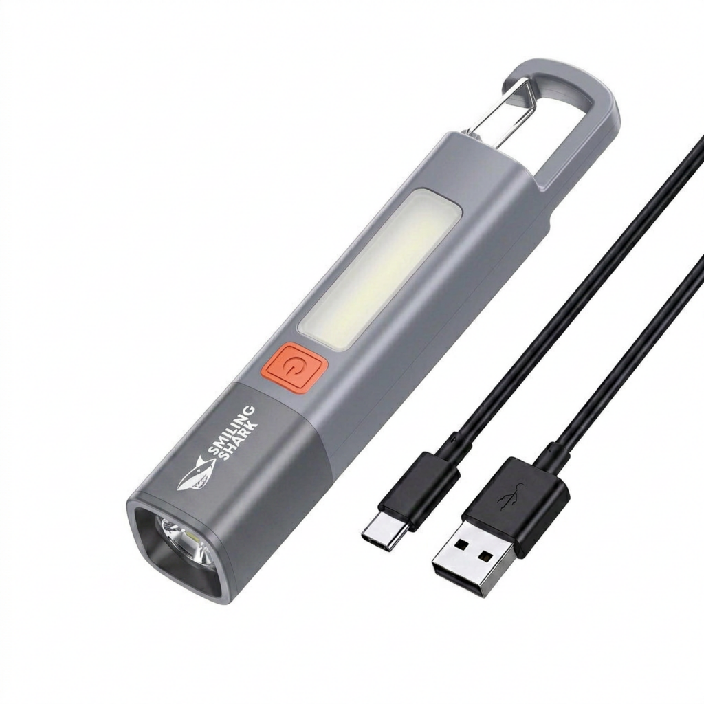 Rechargeable LED Flashlight with COB Side Light | Zoomable Torch Light | IPX7 Waterproof | USB Type-C Charging | Camping, Emergency & Work Light