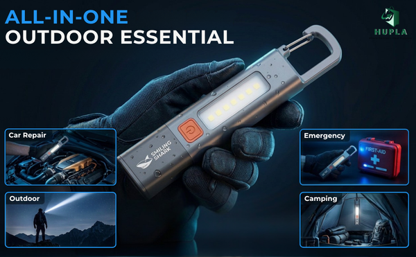 Rechargeable LED Flashlight with COB Side Light | Zoomable Torch Light | IPX7 Waterproof | USB Type-C Charging | Camping, Emergency & Work Light | No Warranty or Guarantee Available