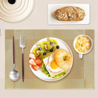 HUPLA Premium Golden Dining Table Placemat 30 × 45 cm | Elegant Woven-Style Table Mat for Dining, Kitchen & Home Décor | Flexible, Reusable & Easy to Clean – Gold