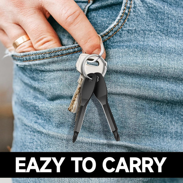 Mini Keychain Screwdriver Set with Flat & Phillips Heads – Portable Pocket Repair Tool | 1 Pc
