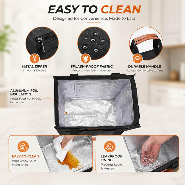 Multi-Purpose Utility Tote Bag with Multiple Pockets & Bottle Holder – Travel, Shopping & Daily Organizer Bag