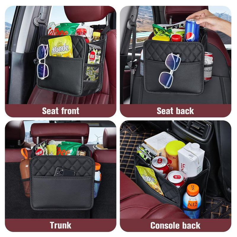 Car Seat Side Organizer & Storage Bag with Bottle Holder and Mobile Pocket