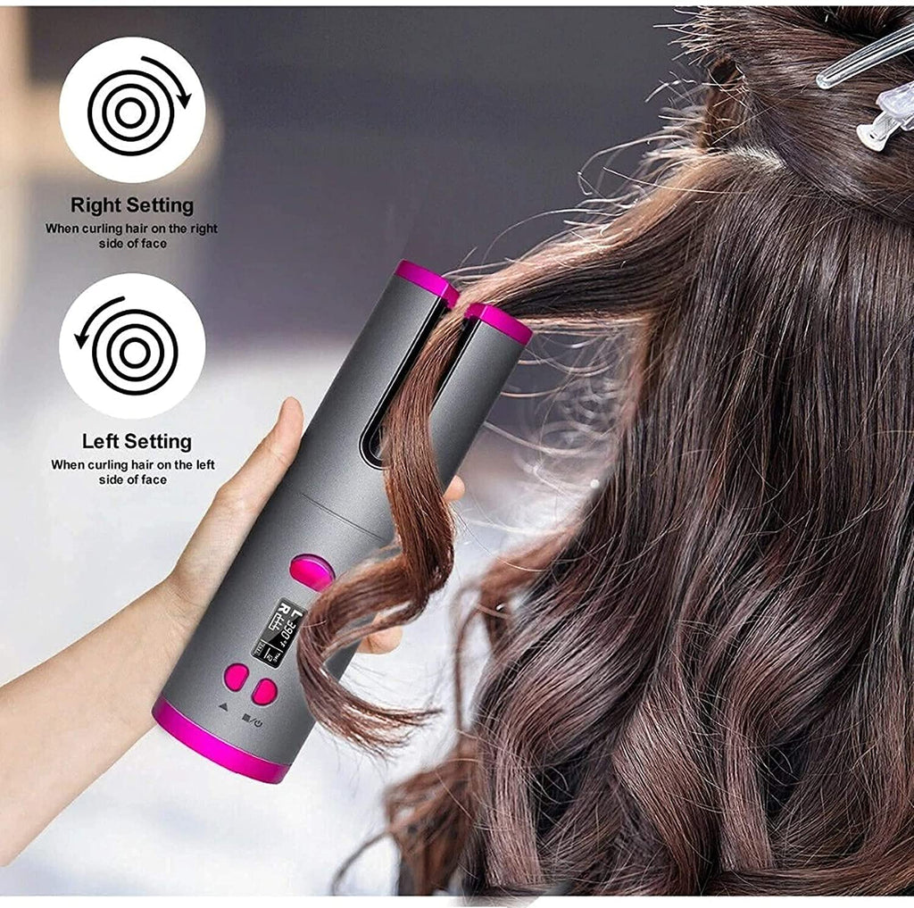 Automatic Hair Curler | LCD Ceramic Auto Curling Iron with Adjustable Temperature Automatic Hair Curler with LCD Display | Ceramic One-Touch Curling Iron