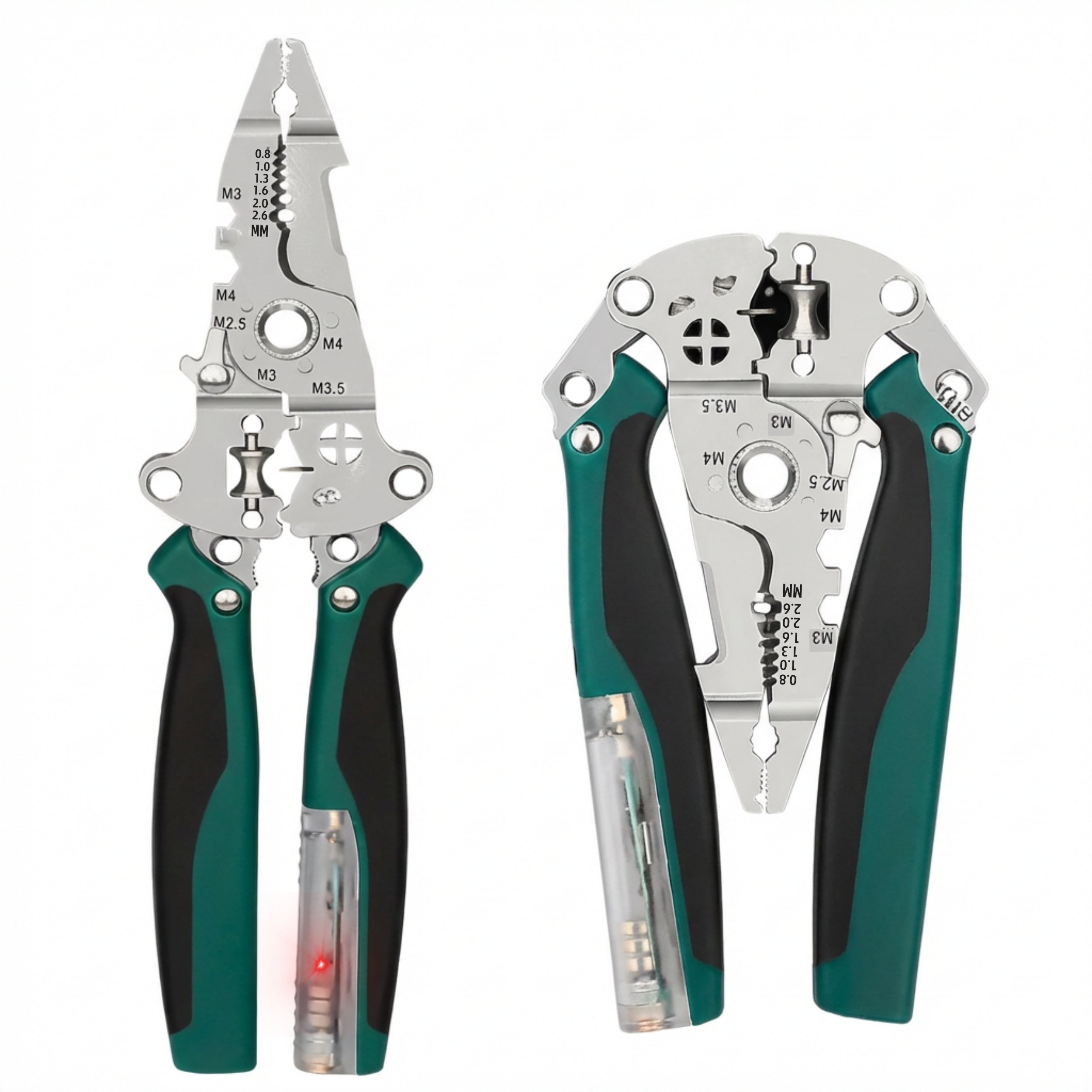 9 in 1 Multifunction Wire Stripper Plier with Electric Test Pen | Foldable Combination Tool for Electricians